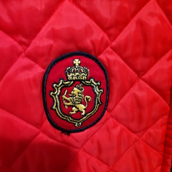 Vintage Quilted Trucker Vest Red Strohs Beer Patch - Picture 4 of 7